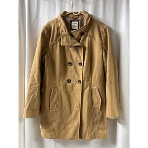 Old Navy‎ Women's XL Tan Double Breasted Peacoat - button front